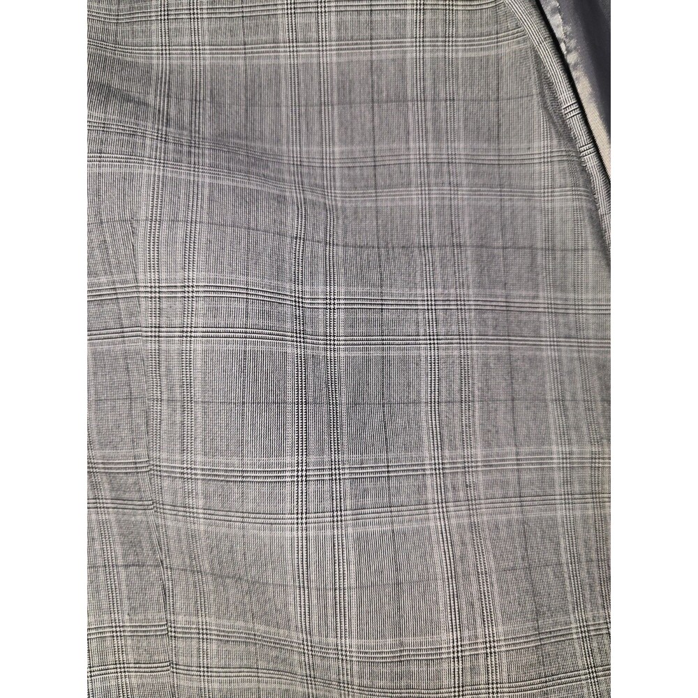 J. Ferrar 360° Stretch Suit Jacket 42 Long Slim Fit Grey Glen Plaid 2-Button - Picture 6 of 8